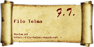 Filo Telma névjegykártya